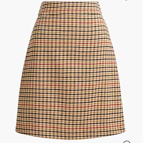 J. Crew Factory Dresses & Skirts - NWT J. Crew Plaid wool-blend A-line mini skirt Size 6